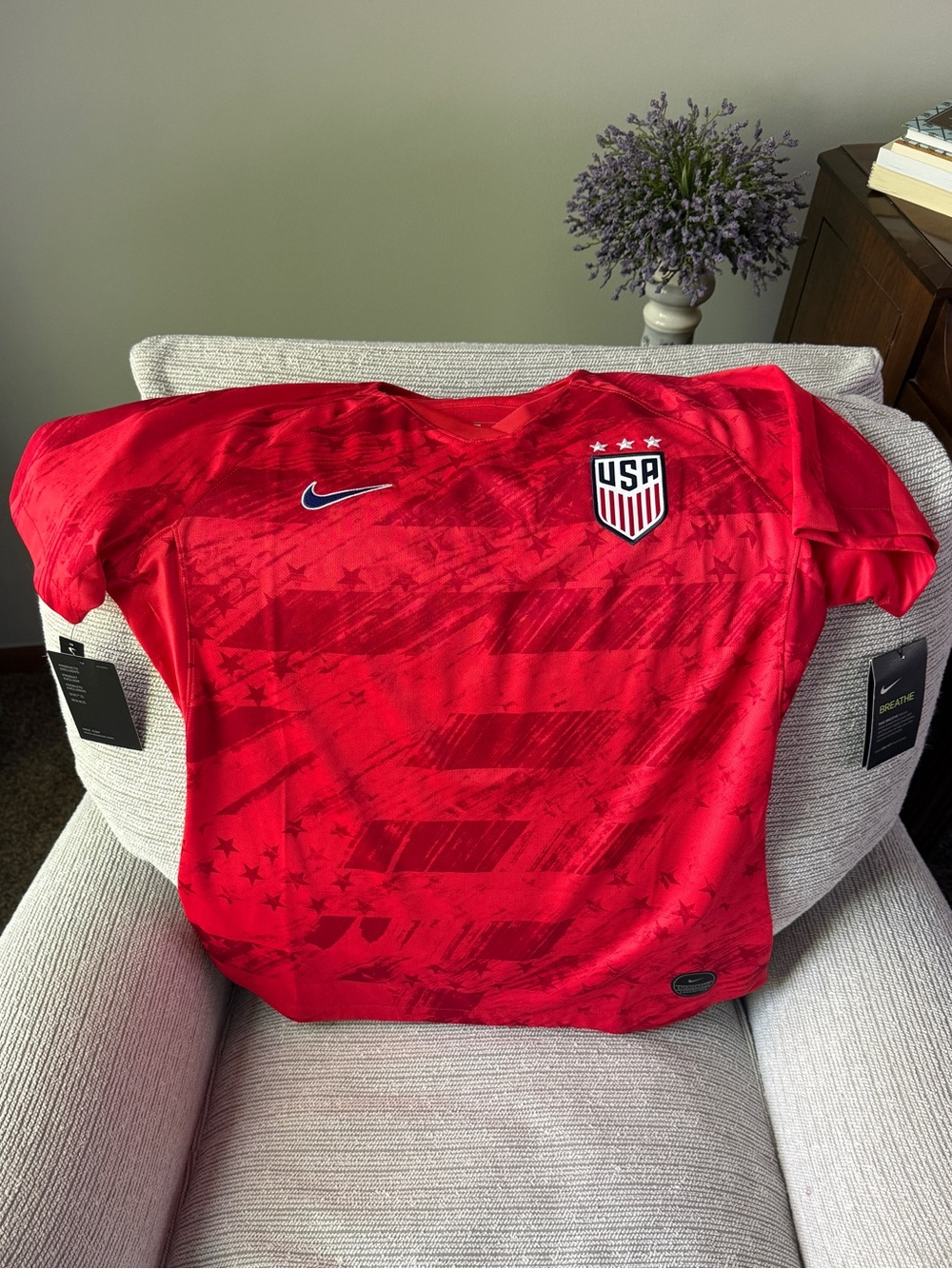 Nike USA Women's World Cup Stadium 3 Star Soccer Jersey